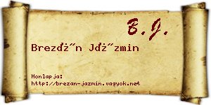 Brezán Jázmin névjegykártya